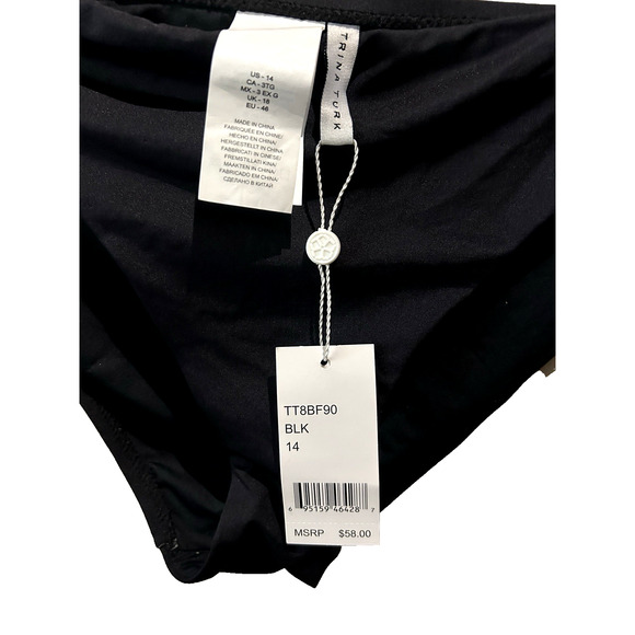 NWT Trina Turk Designer One Piece Bikini Bathing Suit Bottom in Size 14 Large - Picture 3 of 7